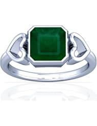 Platinum Emerald Cut Emerald Womens Astrological Ring