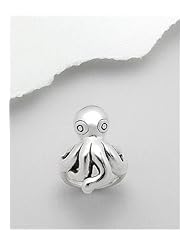 Octopus Ring In 92.5 Sterling Silver