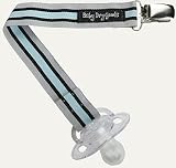 Baby Dry Goods 030-33 Grey-Blue-Black Stripes Pacifier Clip