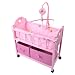 Lilidou - Accessoire pour poupées - Lit en bois - Rose