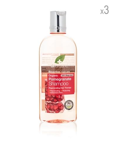 Dr Organic Set 3 Pezzi Shampoo Melograno 265 ml cad.