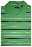 Men's Izod Polo Shirt Available in Green & Blue Striped XL - XXL Short Sleeved