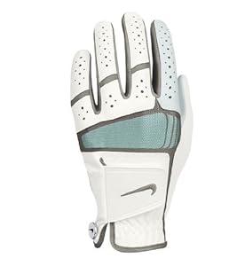 Nike Golf Women's Tech Xtreme IV Regular Left Hand Glove in White with Green Trim (Medium)