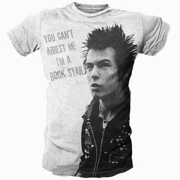 Official T Shirt SEX PISTOLS White ARREST ME Vicious M