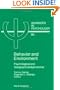 Behavior and Environment: Psychological and Geographical Approaches (Advances in Psychology)