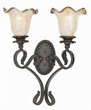 Trans Globe Lighting 6650-2 RBA Rustic Bronze Sights of Seville Transitional Two Light Up Lighting Wall Sconce from the Sights of Seville Collection