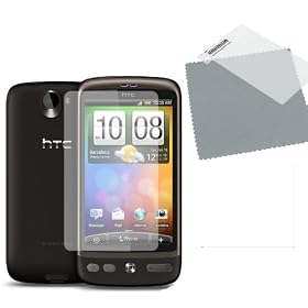 **PACK OF 3** - HTC DESIRE Screen Protector with cleaning cloth - Hi-TEC ESSENTIALS