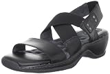 Softwalk Women's Agoura Wedge Sandal,Black,11 W US
