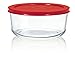 Pyrex 1110141 18pc Glass Food Storage with Multi-colored Lids