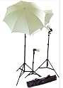 CowboyStudio New Photo Studio Umbrella Continuous Lighting Kit Set- 2 7ft Stands, 1 Mini Stand and Carry Case