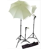 CowboyStudio New Photo Studio Umbrella Continuous Lighting Kit Set- 2 7ft Stands, 1 Mini Stand and Carry Case