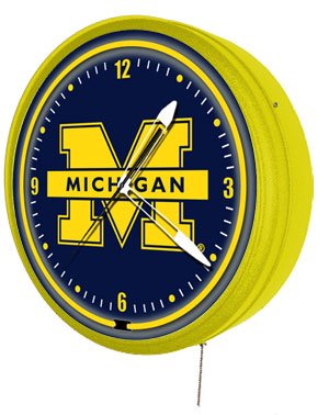 Michigan Wolverines Neon Clock