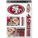SAN FRANCISCO 49ERS Removable & Reusable Team Logo STATIC WINDOW CLINGS (Set of 5)