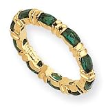 Vermeil 10th Anniversary Eternity Band Ring - Size 7 - JewelryWeb Lowest Price