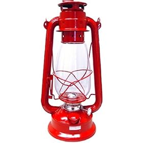 Red Hurricane Camping Kerosene Lantern by Kerosene Lamps