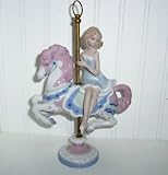 1989 Paul Sebastian Girl On A Carousel Horse Porcelain Figurine Statue - Vintage Collectible