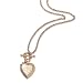 Rose-tone Heart Locket Decorative Toggle 18