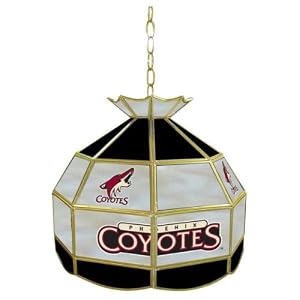 Trademark NHL Phoenix Coyotes stained glass Tiffany lamp - 16-inch diameter