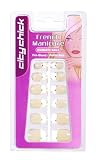 Review CITY CHICK 90 24 176 / City Chick French Manicure Petite Artificial Nails -Bare Diamante (PRE-GLUED)