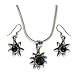 Pendant Earrings Sets Sterling Silver Black Onyx Gemstone Jewelry (gpers040)