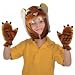 Tiger Cap-and-Paw Costume Set: One Size fits Most Plush Hood and Gloves