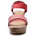 Ollio Women's Shoe High Heel Wedge Platform Strappy Sandal