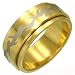 Men's 18ct Gold Plated Spinning/Worry Ring 8mm