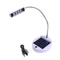 Solar USB Power 4 LED White Bright Flexible Reading Light
