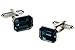 Swarovski cufflinks with Montana color crystal picture
