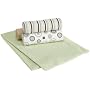 Carters Wrap Me Up Receiving Blanket, Brown/Sage Circles, 4 Pack