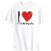 T-Shirt Mens White  I LOVE China - Vintage Countries