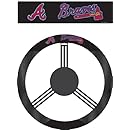 MLB Atlanta Braves Poly-Suede Steering Wheel Cover