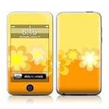 Retro Orange Flowers Design Apple iPod Touch 1G (1st Gen) Protector Skin Decal Sticker