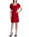 Tiana B Women's Square Neck Solid Jersey Dress,Red,X-Large