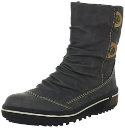 Rieker Z6450-42, Damen Fashion Stiefel, Grau (cenere/peanut 42), EU 42