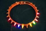 CLEAR led spikey necklace, flashing lights necklace!