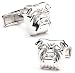 English Bulldog Dog Silver Cufflinks Cuff Links
