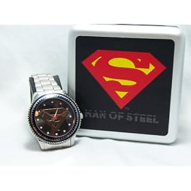 2009 Superman The Man of Steel Watch WB DC (Style Black)