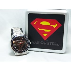 2009 Superman The Man of Steel Watch WB DC (Style Black)