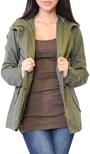 Azkara Women's Military Anorak Drawstring Jacket in Various Styles