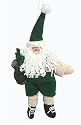 Plush Irish Leprechaun Santa Claus Christmas Ornaments 6"