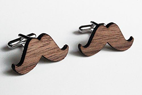 Moustache Wood Cuff Links