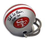 Bob St. Clair Autographed/Hand Signed San Francisco 49ers Throwback Mini Helmet Inscribed ''HOF 90''