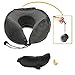 Jeddy Gear Travel Pillow & Carrier Bag in One! - Memory Foam Airplane Travel Pillow w Attached Carry Bag - Bonus Eye Mask & Ear Plugs