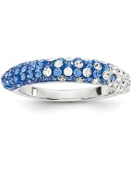 Sterling Silver Swarovski Elements St. Louis Spirit Domed Ring