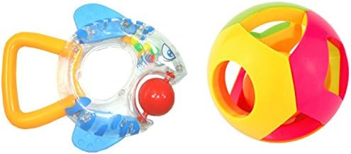 TEDO Infan Funny Shape Teether Shaker Rattle(32AC,Set Of 2)