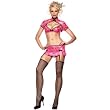 Leg Avenue 3pc.Sexy Courtesan, includes bra top, garter skirt, and shrug