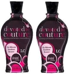 2 BOTTLES OF Devoted to Couture Tanning Lotion by Devoted Creations - NEW 12.25 oz bottle