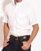 Savile Row Mens White Oxford Button Down Short Sleeve Casual Shirt Collar Size M