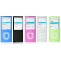 5 Pack Silicone Skin Case Covers & Neck Straps for the New Apple iPod Nano Nano-Chromatic 4th Generation 8gb 16gb (Blue Black Pink Clear & Green)